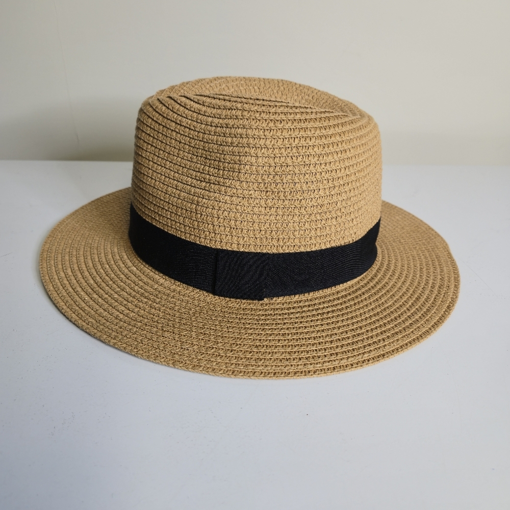 Time And Tru Sun Paper Straw Hat With Wide Brim O/S